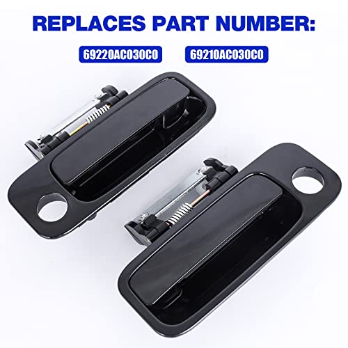 LCWRGS Exterior Outside Door Handle for Toyota Avalon 2000 2001 2002 2003 2004 Front Driver & Passenger Side Door Handle, 80339 80846 69210AC030C0 69220AC030C0, Black - Image 3