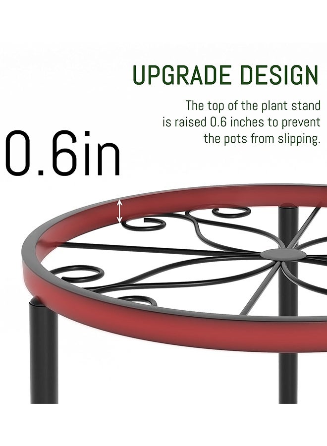 5 Pack Metal Plant Stands, Heavy Duty Flower Pot Stands for Multiple Plant, Anti-Rust Iron Plant Pot Shelf, Decoration Racks for Home Indoor and Outdoor (Black) - Image 3