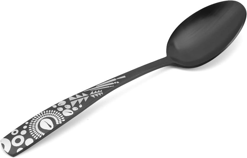 Bysta Matte Black Silverware Set, 40-Piece Stainless Steel Flatware Set, Kitchen Utensil Set Service for 8, Tableware Cutlery Set for Home and Restaurant, Satin Finish, Dishwasher Safe - Image 4