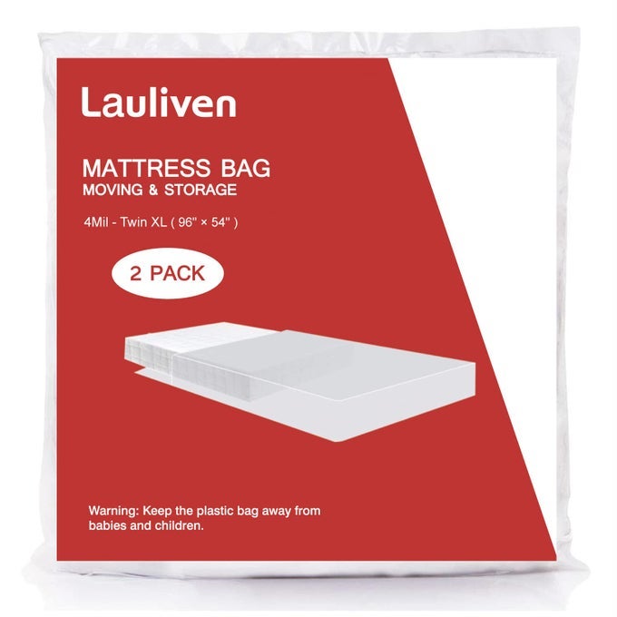2PACK MATTRESS BAG FOR MOVING TWINTWIN XL SIZE MATTRESS STORAGE BAG 4 MIL EXTRA THICK HEAVY DUTY MATTRESS PROTECTION COVER 54 X 96 INCH