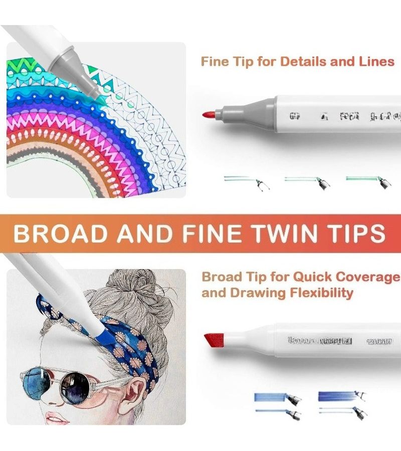 36 Color Oil Based Dual Tip White Pen Markers Set for Art Painting Cartoon Sketch - Image 3
