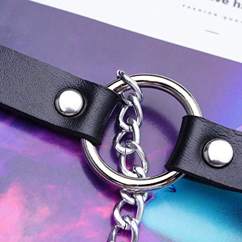 REETAN Rave Waist Chain Belt Punk Black Leather Body Accessories for Women - Image 4