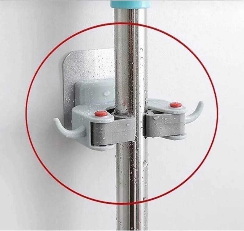 Hane216 Mop Broom Brush and Mop Hanger, Multi-Purpose Handle Holder, Kitchen Bathroom Hanger