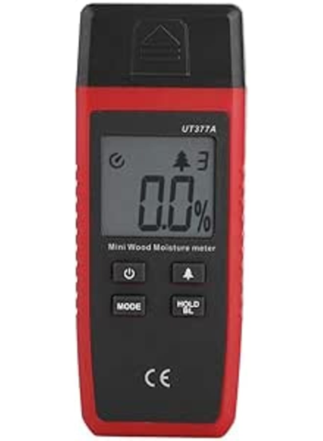 جهاز قياس رطوبة الخشب Akozon UNI-T UT377A، جهاز اختبار رقمي بشاشة LCD ثنائية السنون، مقياس رطوبة الخشب، كاشف الرطوبة، 4 مجموعات خشبية معايرة، كاشف رطوبة الخشب يكتشف التسربات والرطوبة في الخشب والجدران والمباني