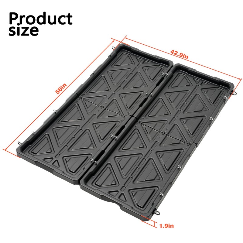 KOKSHELY Truck Bed Slide Out Cargo Tray, 56" L x 42.9" W Size Slide-Out Truck Bed Organizer Tray for 5â€™+Long Beds, Sliding Truck Organizers and Storage Tray with Open Hooks & Elastic Cargo Net - Image 4