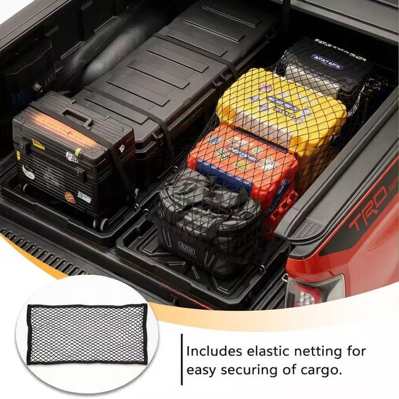 KOKSHELY Truck Bed Slide Out Cargo Tray, 56" L x 42.9" W Size Slide-Out Truck Bed Organizer Tray for 5â€™+Long Beds, Sliding Truck Organizers and Storage Tray with Open Hooks & Elastic Cargo Net - Image 2