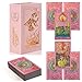 lrjrizzo Tarot Cards for Beginners Pink Tarot Cards with Guide Book Gold Foil with Meanings on Them 78 Classic Origina Rider Waite Taro Deck Fortune Telling GamePink - Image 3