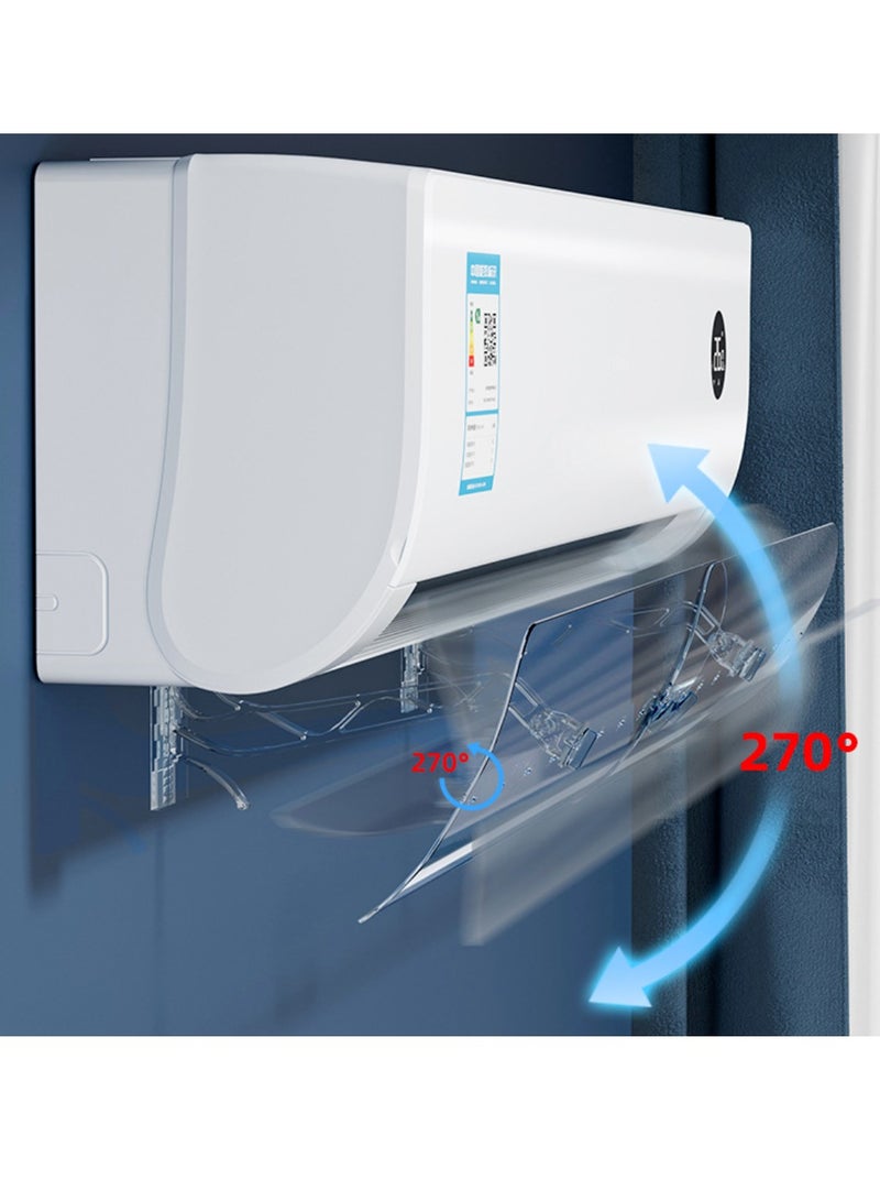 Adjustable Air Conditioner Deflector PVC Air Flow Deflector with 270° Adjustable Ac Wind Deflector ,Air Conditioning Wind Shield Universal，Air Diverter Cover Anti-Wind Baffles for Home Office（18*50-  - Image 4