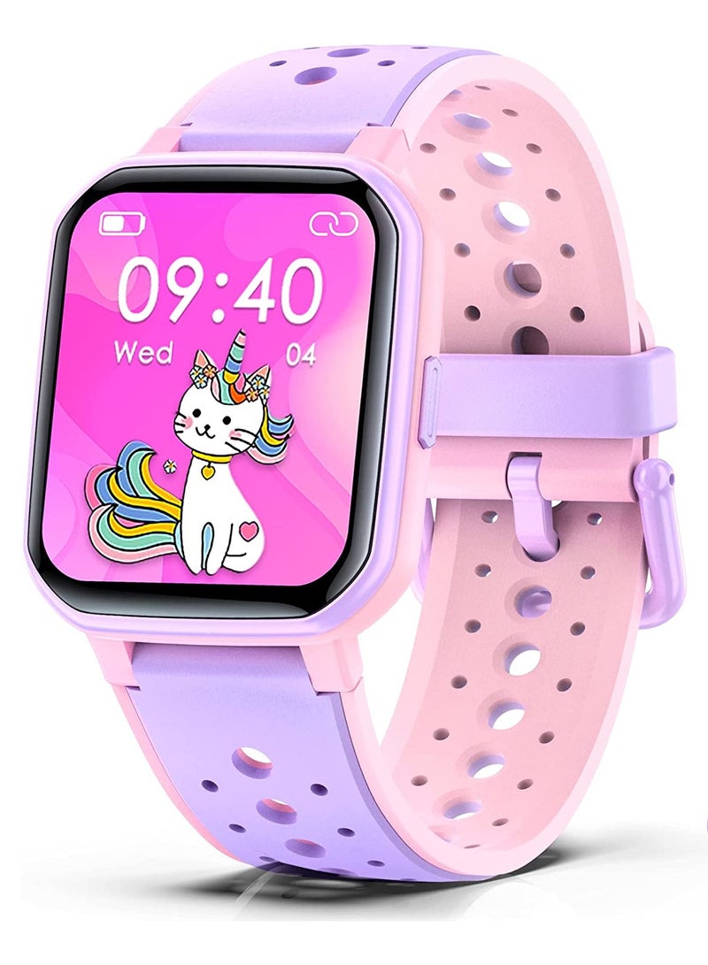 ZONEY ZONEY Smart Watch for Kids Teens, No Phone Needed Fitness Tracker Boy Girls Watch with 19 Sport Modes, Pedometer, Sleep Monitor, Kids Watch Birthday Gifts Toy Gift for Girls Boys 6-16(Purple)  - Image 1