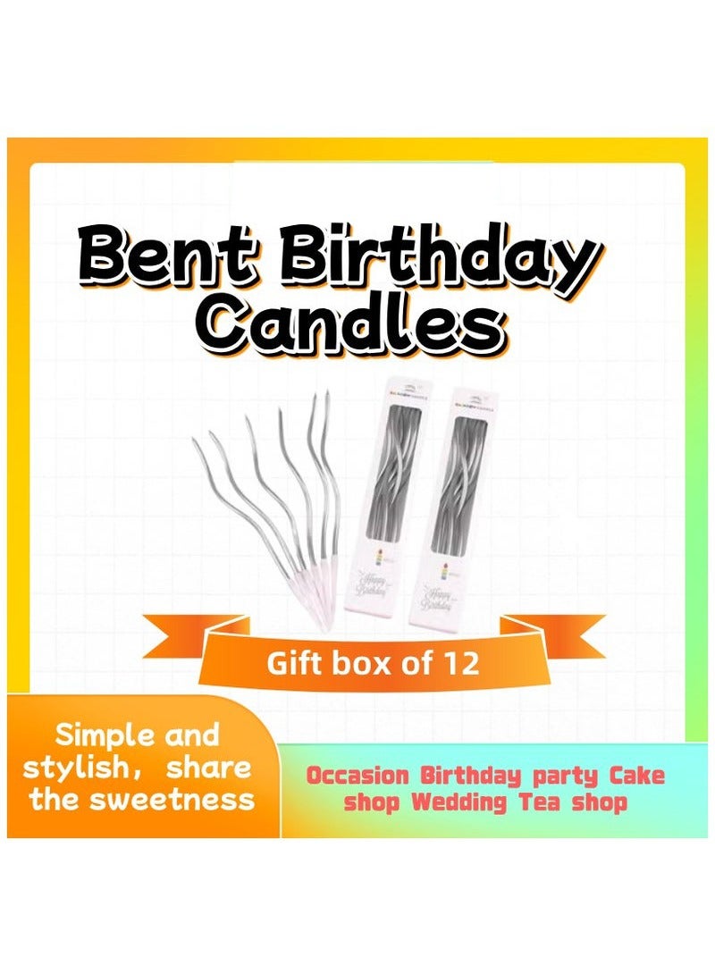 12 Gold Arc Birthday Candles | Eid/Dubai Party Decoration | Eco-Friendly & Photogenic  - Image 1