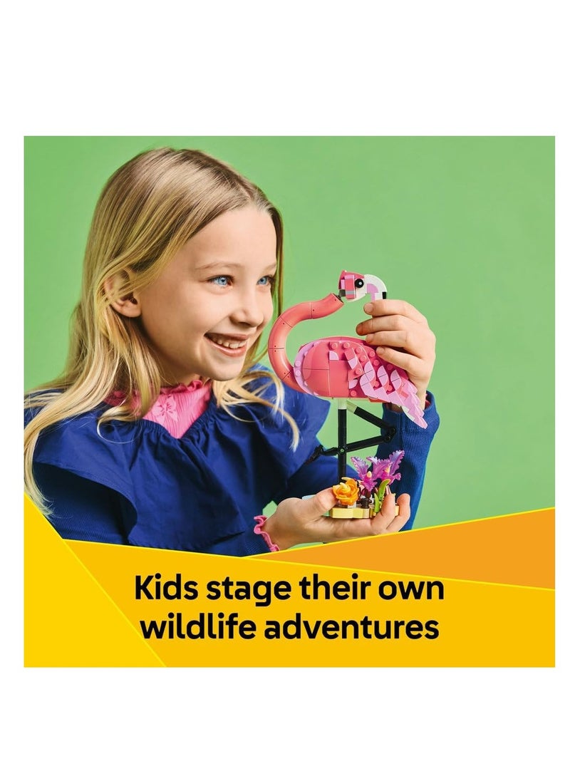 LEGO LEGO Wild Animals Pink Flamingo Toy - Transforms Into A Cockatoo Parrot Figure Or Axolotl - Creative Building Set, 31170  - Image 5