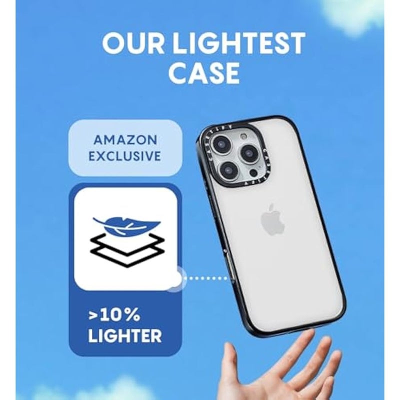 Casetify Compact Case for iPhone 16 Pro 【Lightweight / 4 ft. 2X Military Grade Drop Protection/Slim】 - Palm Vibes - Clear Black - Image 3