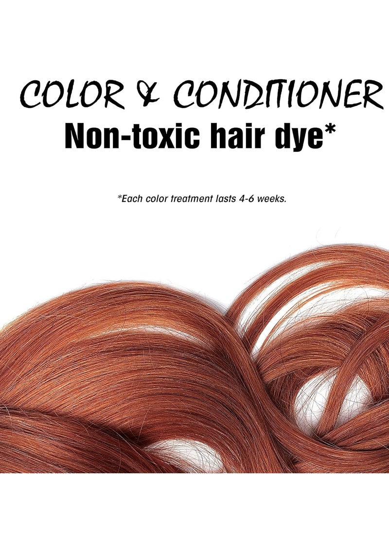 Light Mountain Light Mountain Henna Hair Color & Conditioner - Bright Red Hair Dye for Men/Women, Organic Henna Leaf Powder and Botanicals, Chemical-Free, Semi-Permanent Hair Color, 4 Oz (Pack of 3)  - Image 4