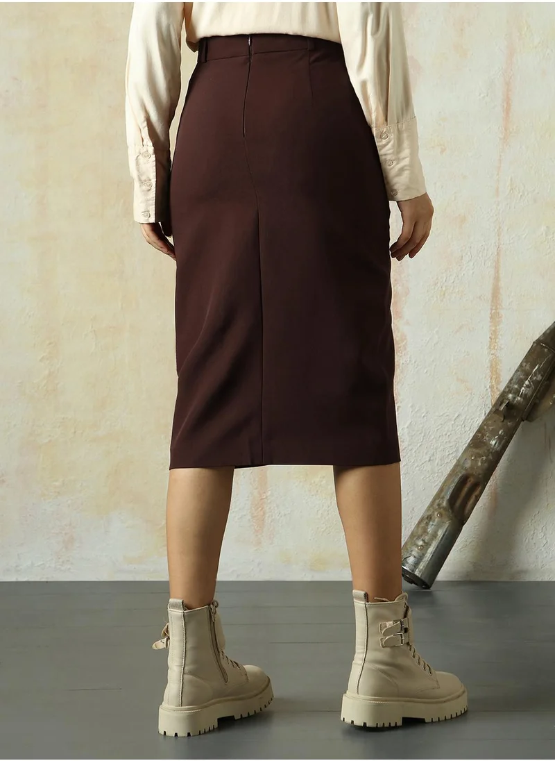 HIGH STAR Women Brown Skirts