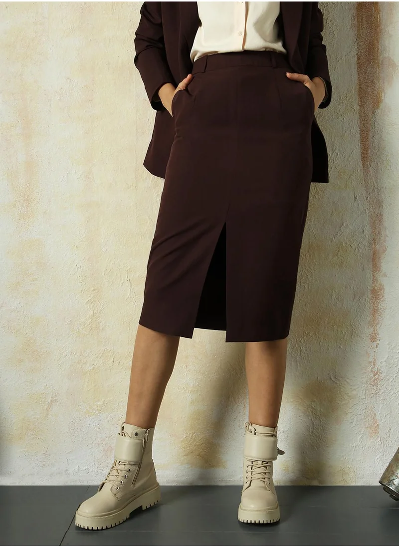 HIGH STAR Women Brown Skirts