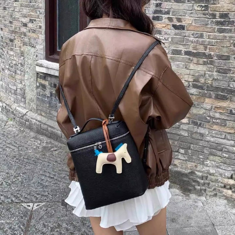 Fashion Large Capacity PU Backpack for Women and Men, Casual Travel Daypack - Image 5