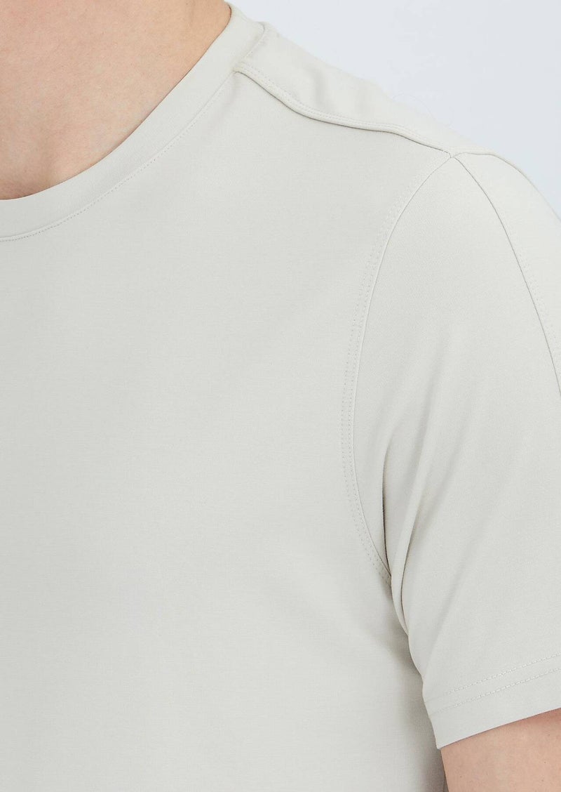 RAMSEY Stone Plain Crew Neck T-Shirt - Image 4
