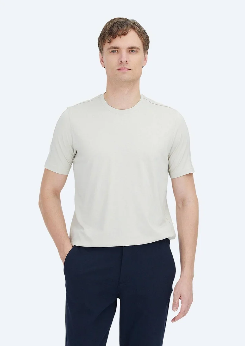 Ramsey Stone Plain Crew Neck T-Shirt