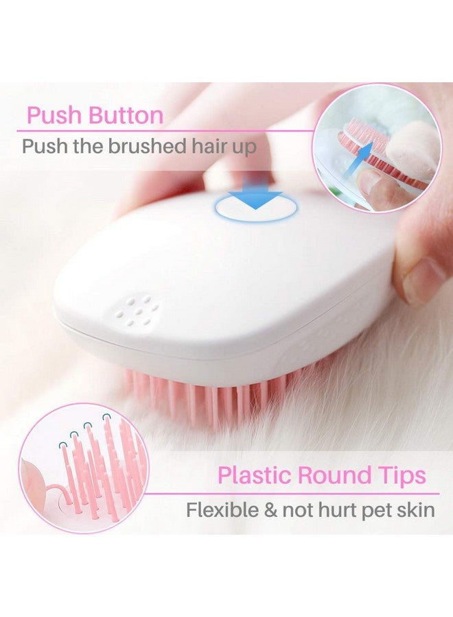 إيميلي بيتس فرشاة تدليك الكلاب فرشاة استحمام احترافية مبتكرة للكلاب فرشاة العناية بالحيوانات الأليفة فرشاة شعر الكلاب (وردي) - Image 3