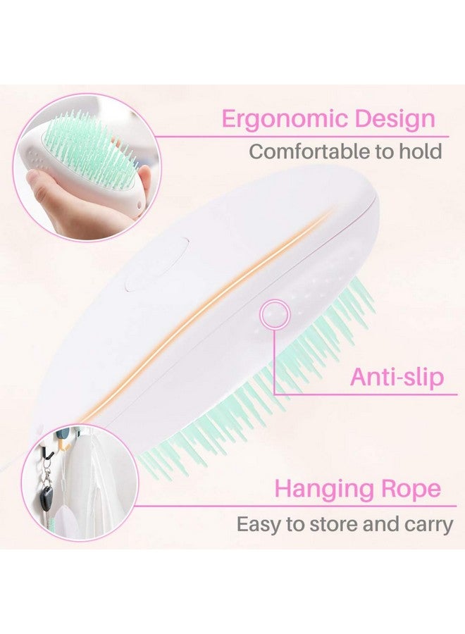 إيميلي بيتس فرشاة تدليك الكلاب فرشاة استحمام احترافية مبتكرة للكلاب فرشاة العناية بالحيوانات الأليفة فرشاة شعر الكلاب (وردي) - Image 5