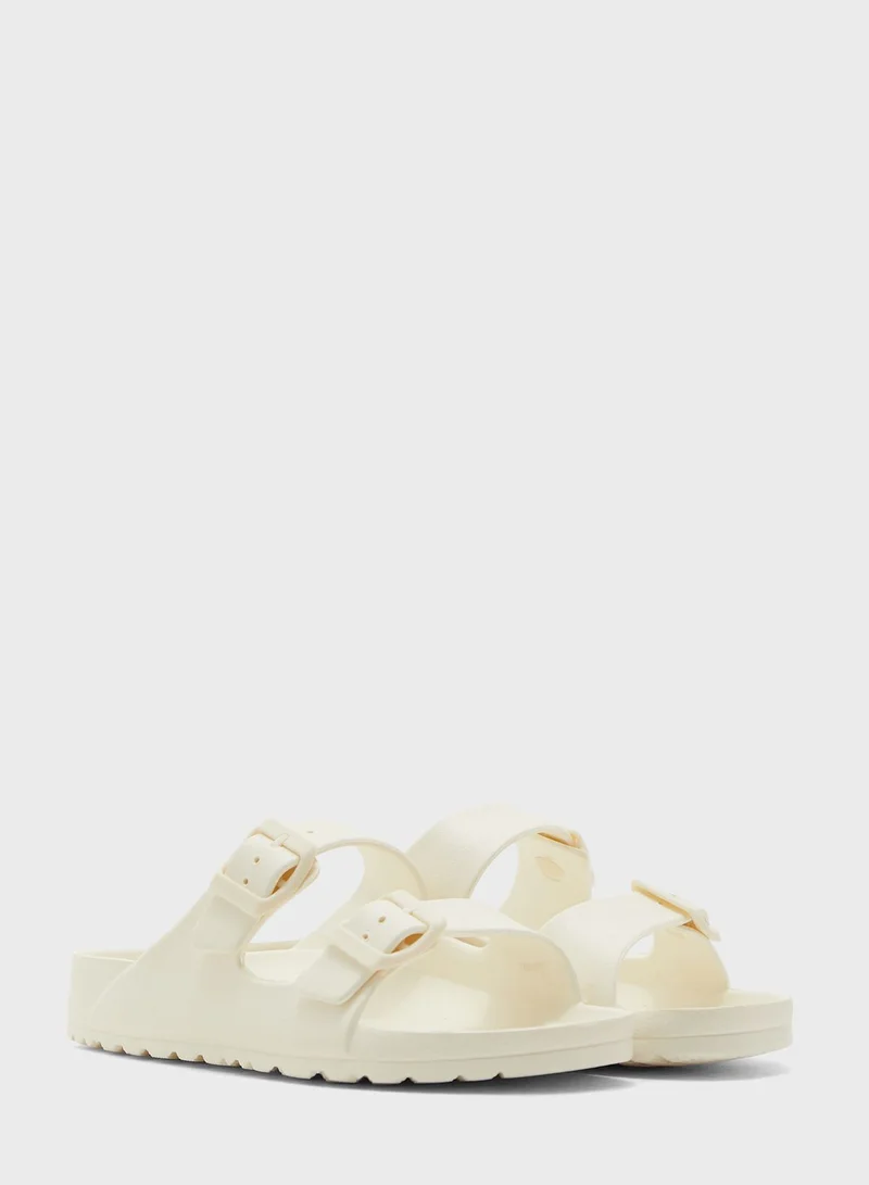 Ginger Double Buckle Strap Footbed Slides