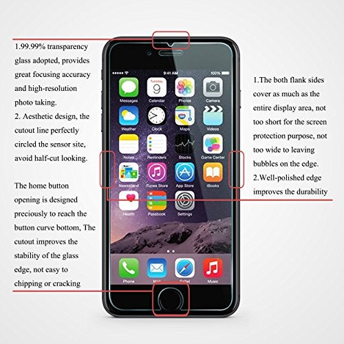 Ailun Screen Protector for Apple iPhone 8,7,6s,6 [4.7-Inch] 3Pack, 2.5D Edge Tempered Glass Case Friendly - Image 3
