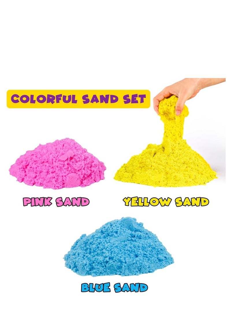 UKR Magical Moldable Play Sand Kit – 750g DIY Sweet Cake Sand Molds & Tools – Sensory Play Sand for Indoor & Outdoor Fun (Cake Creations) - Image 3