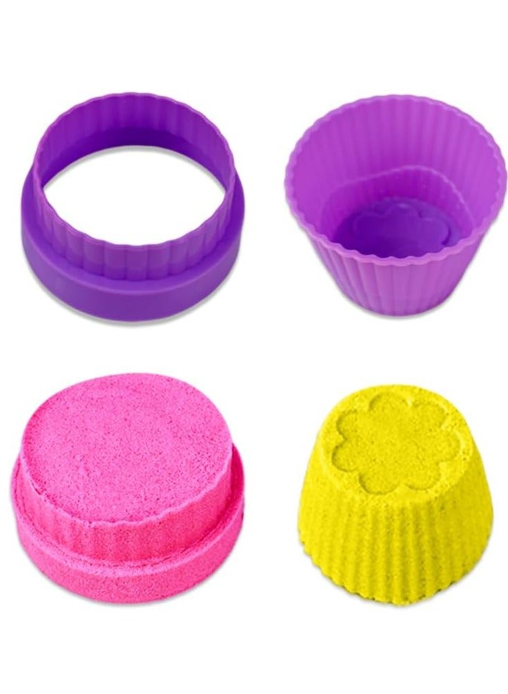 UKR Magical Moldable Play Sand Kit – 750g DIY Sweet Cake Sand Molds & Tools – Sensory Play Sand for Indoor & Outdoor Fun (Cake Creations) - Image 5