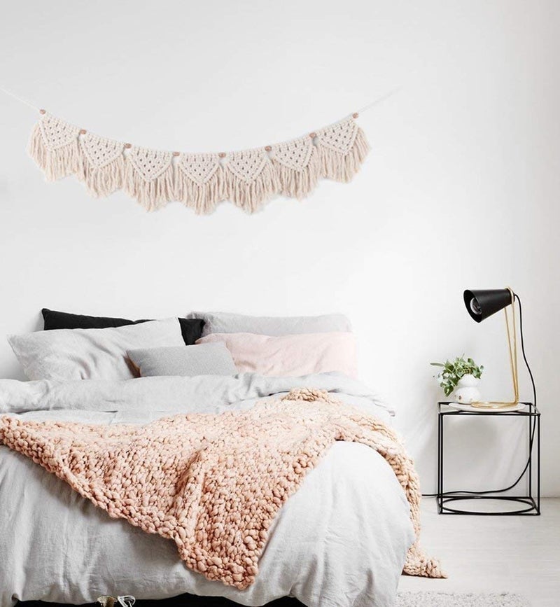 AIVIK Macrame Wall Hanging Boho Wall Decor for Apartment Dorm Baby Room Bedroom Nursery Above Bed Walls Home Decor Tapestry Wall Hanging 122 X 10 Beige Pack of 1 - Image 2
