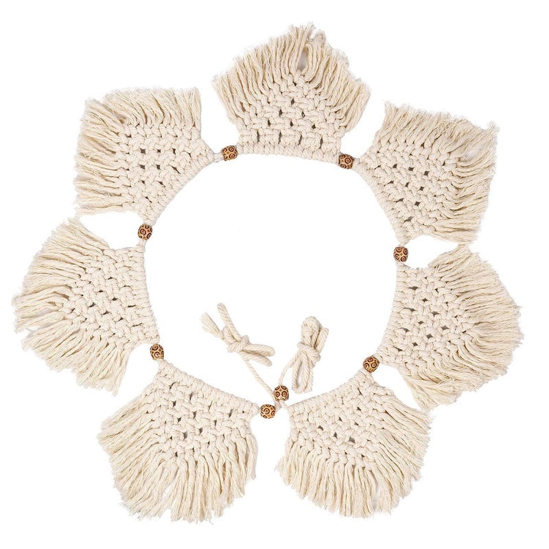 AIVIK Macrame Wall Hanging Boho Wall Decor for Apartment Dorm Baby Room Bedroom Nursery Above Bed Walls Home Decor Tapestry Wall Hanging 122 X 10 Beige Pack of 1 - Image 4