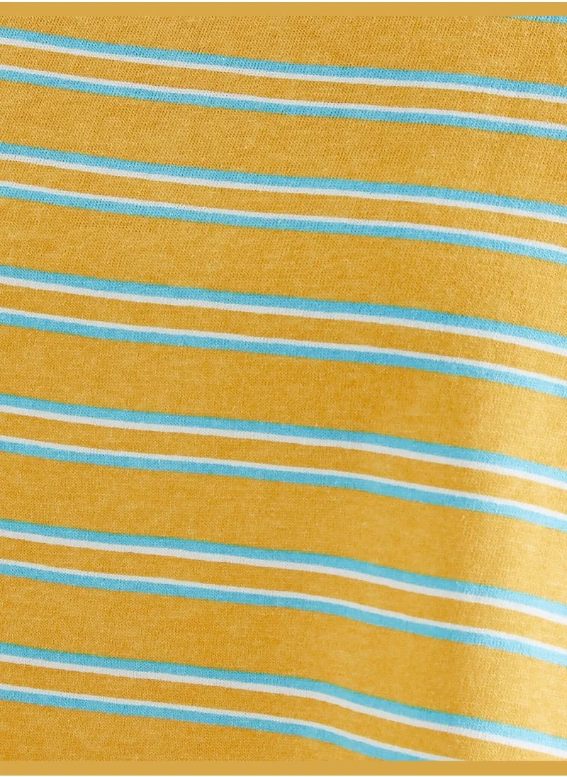 كوتون Printed T-Shirt Striped Cotton