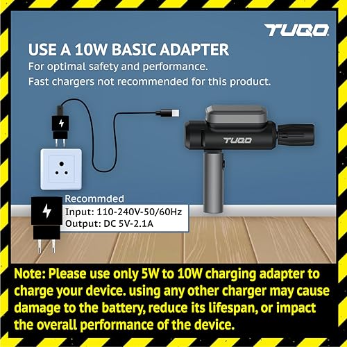 TUQO Cordless Pressure Washer | 4000mAh Rechargeable Battery | Type-C Charging | Portable Washer Gun with Adjustable Nozzle & 5M Hose for Car, Bike, Cycle,Roof & Floor Cleaning | CDW400 - Image 3