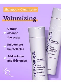 Keranique Keranique Hair Products Set for Thinning Hair - Volumizing Shampoo, Conditioner, Follicle Booster Serum, Spray for Fine Texture Boost, and Keratin Repair for Women  - Image 3