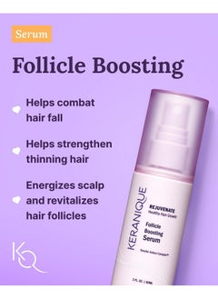 Keranique Keranique Hair Products Set for Thinning Hair - Volumizing Shampoo, Conditioner, Follicle Booster Serum, Spray for Fine Texture Boost, and Keratin Repair for Women  - Image 5