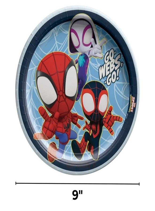 Amscan Multicolor Spidey & His Amazing Friends Round Paper Plates (9") Pack of 8 - Vibrant Party Tableware for Birthdays, Celebrations & Events - Image 3