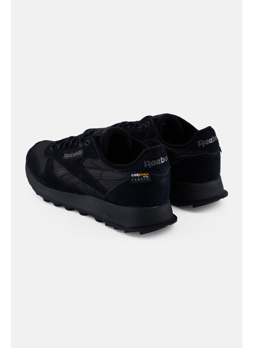 Reebok Kids Boy Classic Leather Lace Up Running Shoes, Black  - Image 3