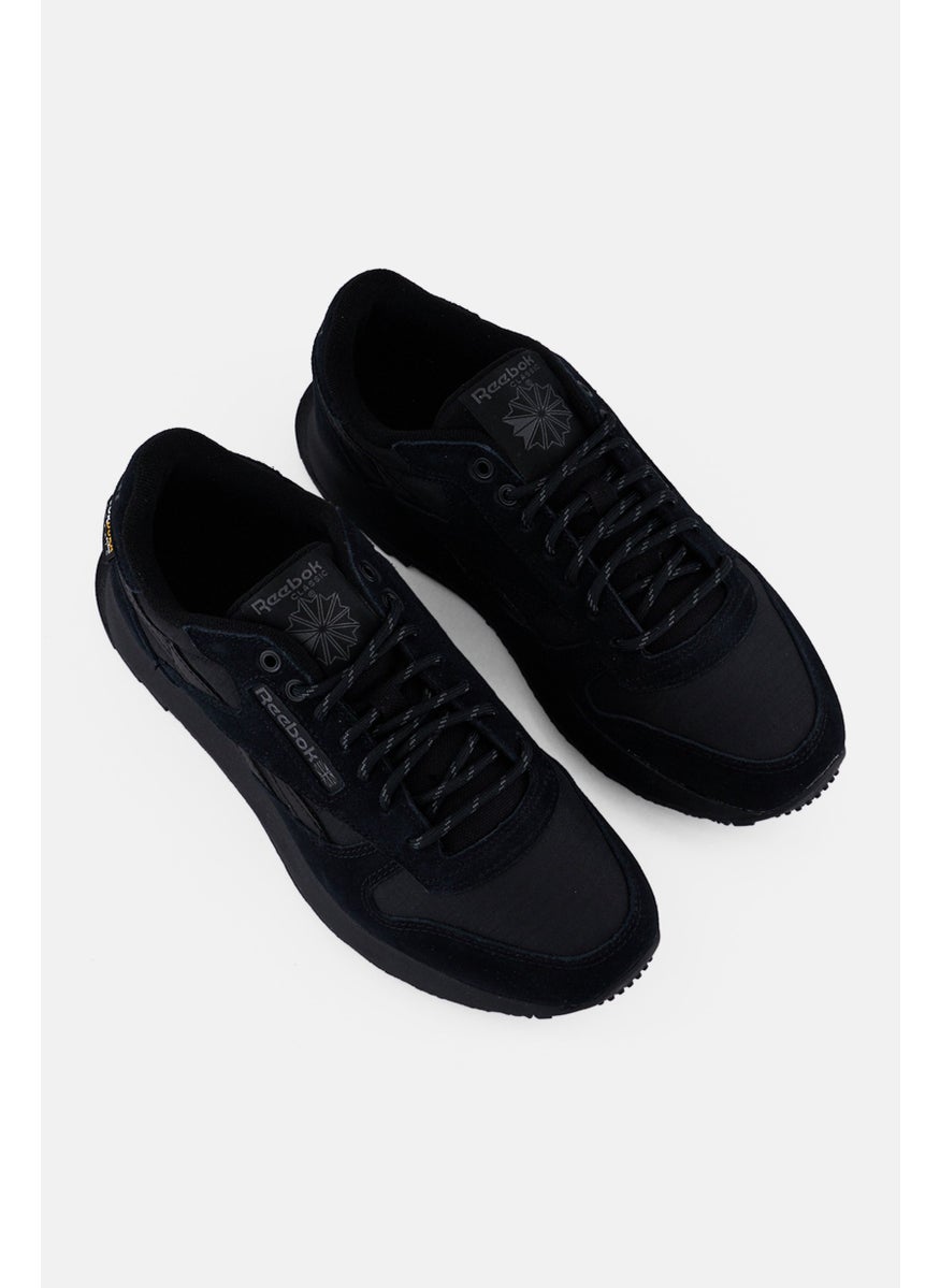 Reebok Kids Boy Classic Leather Lace Up Running Shoes, Black  - Image 4