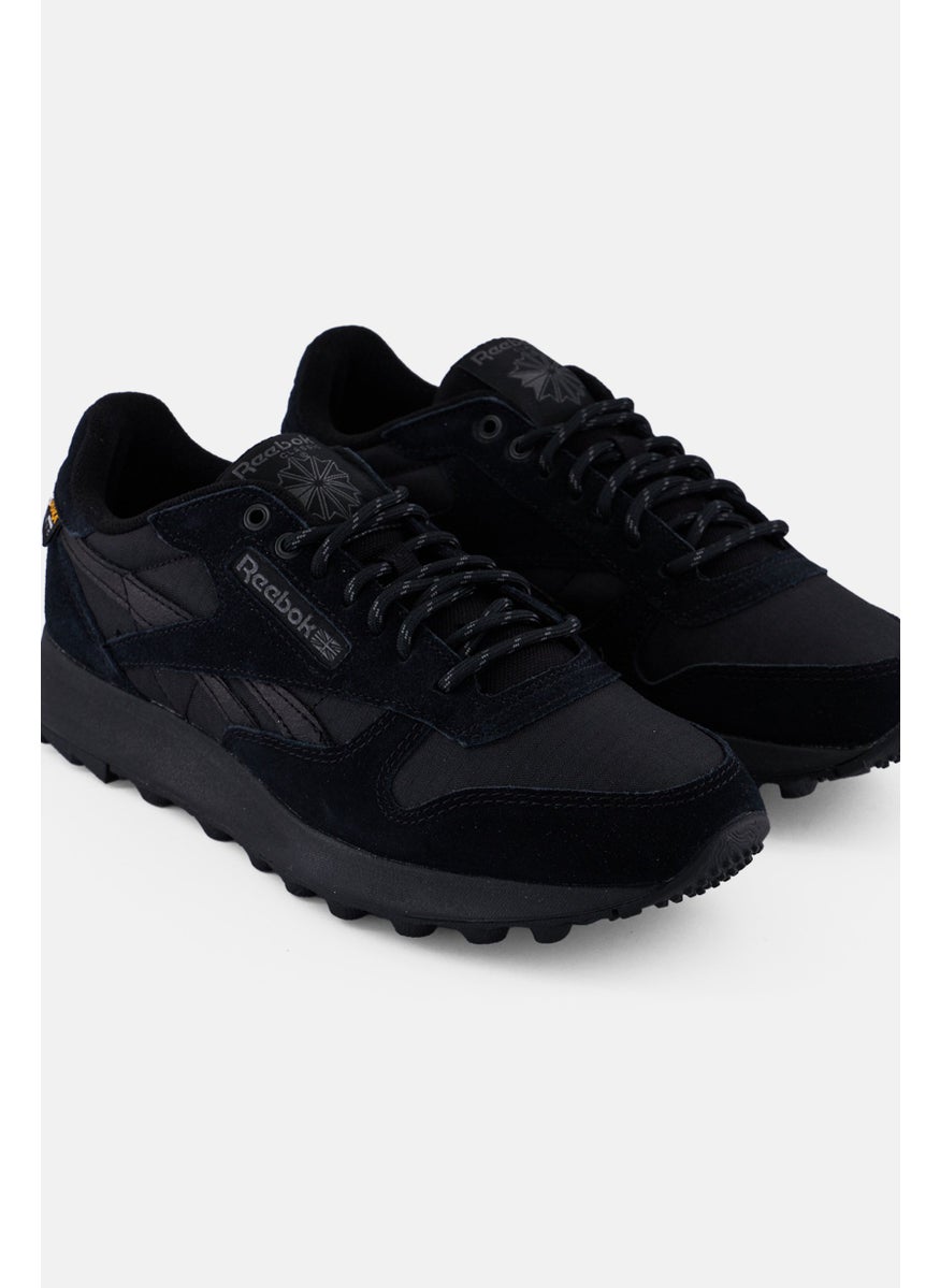 Reebok Kids Boy Classic Leather Lace Up Running Shoes, Black  - Image 2