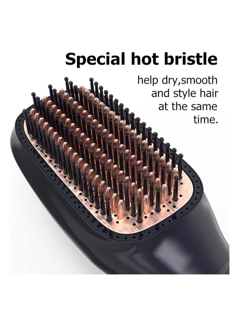 2 In 1 Professional Hair Dryer Brush Negative Ion Blow Dryer Straightening Brush Hot Air Styling Comb Electric Hair Straightener Styler - Image 2