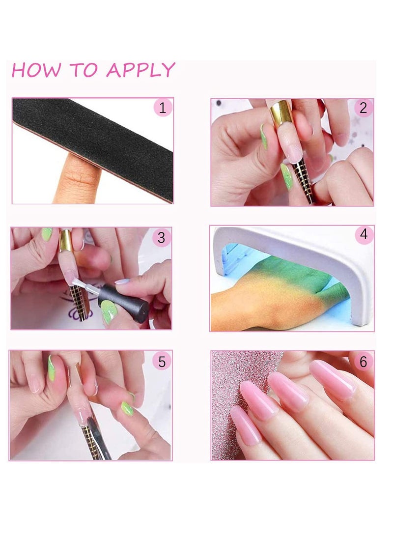 SYOSI Nail Forms, Thick Nail Art Tips Extension Forms, Durable Acrylic Nail Paper Forms for Gel Nail, Nail Former Stickers with Numbers Marked, Professional Liquid Monomer, Set of 200 - Image 3