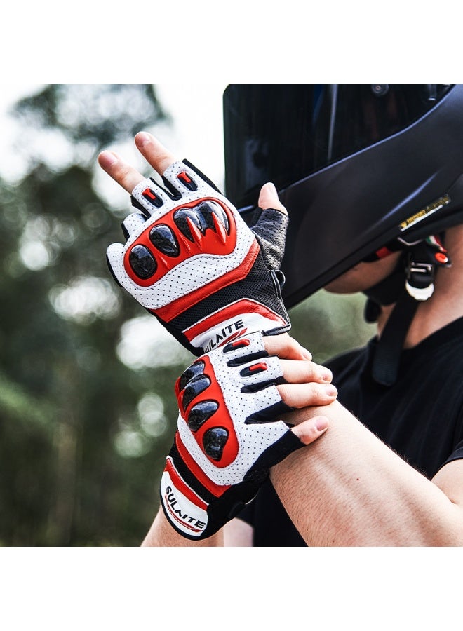 سولايت قفازات ركوب الدراجات النارية Sulaite G7 ترقية 3K ألياف الكربون مكافحة السقوط مزدوجة إصبع شاشة لمس إصبع كامل ونصف إصبع قفازات السفر الدراجات النارية - Image 2