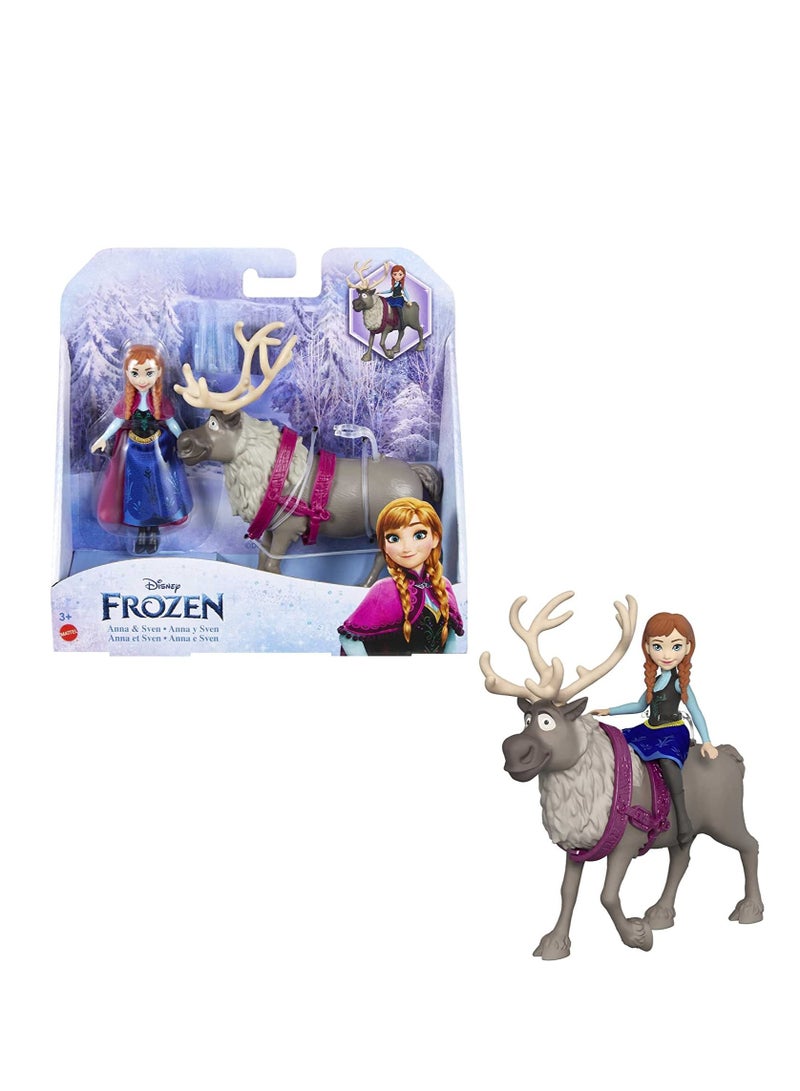 Mattel Games Disney Frozen Small Doll Anna & Sven - Image 1