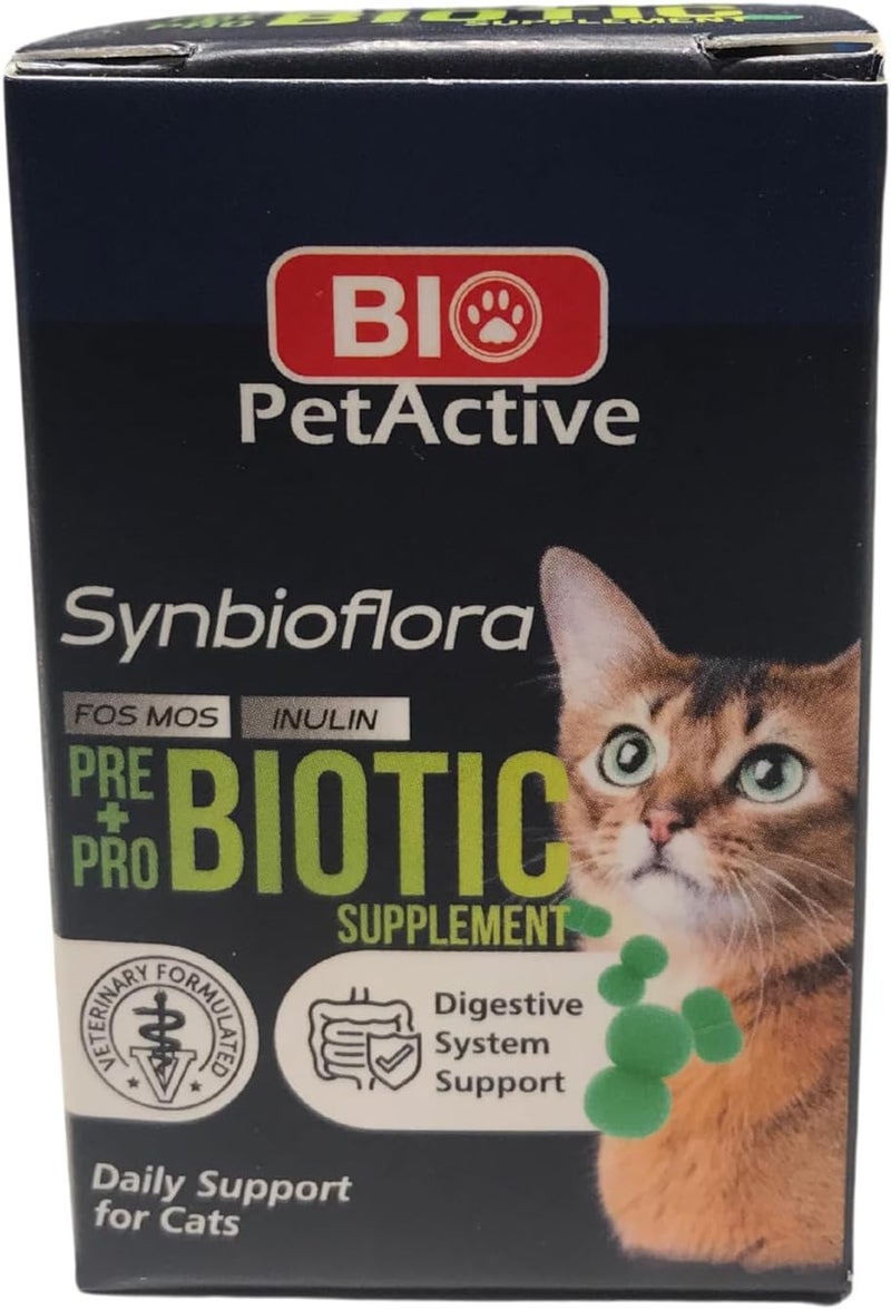 Bio PetActive Cat Digestive System Support Synbiotic Supplement 60 Tablets - Image 1