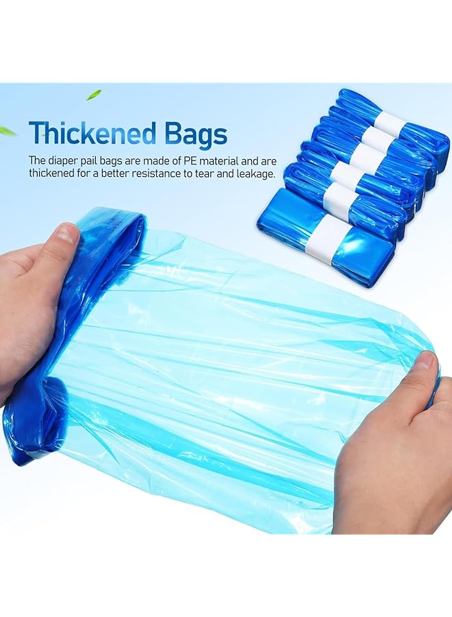 erorex Eco Friendly Nappy Bin Refill Bags 8 Pack Nappy Bin Refills Smellproof Refill Foil Diaper Bucket - Image 4