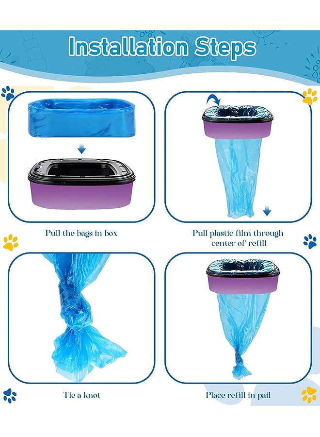 erorex Eco Friendly Nappy Bin Refill Bags 8 Pack Nappy Bin Refills Smellproof Refill Foil Diaper Bucket - Image 3