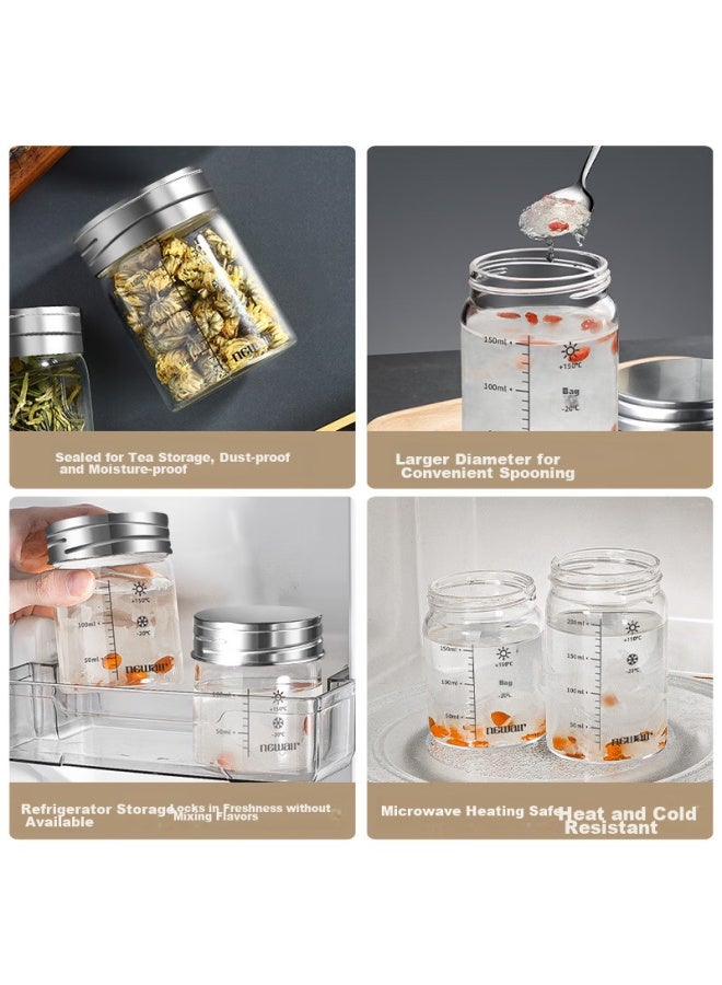 Newair Bird's Nest Dispensing Bottle, Steamable, Heat-resistant, Stew Pot, Glass Cup, Empty Bottle, Household Food-grade, Fish Maw, Small Sealed Jar - Image 3
