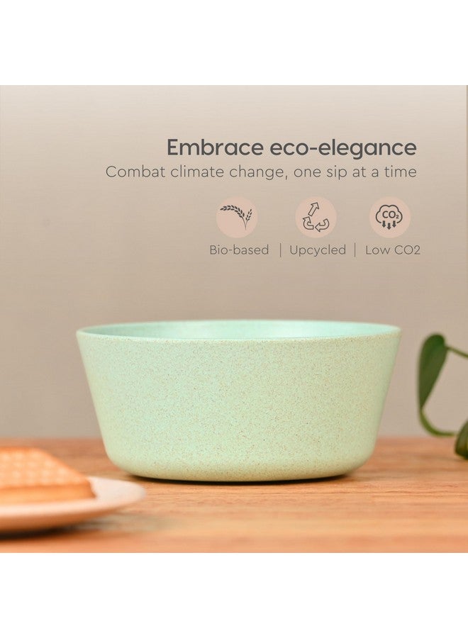 Eha Eha Set of 4 Earth-Friendly Small Curry Bowls for Kitchen | 175 ml | Made with Bamboo Fibers & Rice Husk | Microwave Safe Bowl (Reheat Only) | for Hot & Cold Serving Bowl Set | Multicolor - Image 3