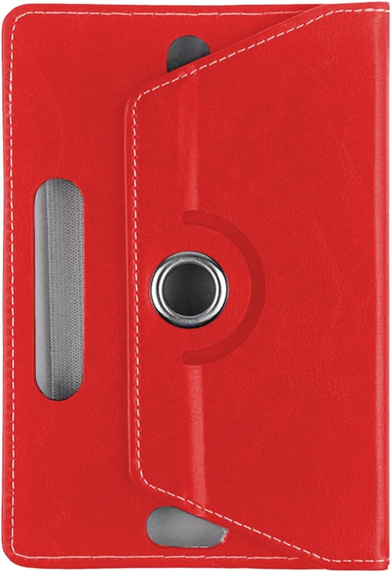 EKAM Universal Stand Folio Case Cover for All 8" Tablets (Fire HD 8, Lenovo Tab M8 8 inch, iPad Mini 5/4/3/2/1,iPad mini 6), PU Leather case Fit for all 8inch tablets (Red) - Image 3
