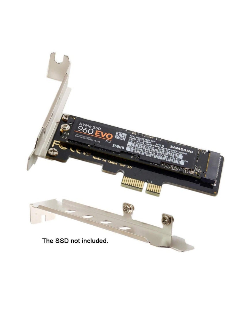 Generic - NVMe PCIe Adapter, PCI-E 4.0 M.2 SSD Adapter NVMe to PCIe Card AHCI PCI Card NVMe Expansion Card M.2 to PCI-E PCI-E SSD Mount High-Speed NVMe Card M.2 Adapter Low Profile PCI-E 4.0 SSD Card - Image 1
