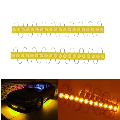 Autozap 20 Pcs Car Motorcycle Under Glow Led Module Strip Light Interior Light, Dash Light, Back Up Lamp Car, Motorbike, Truck, Van (Golden) - Image 2